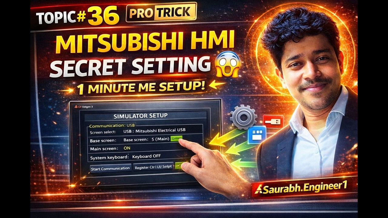 👉 Mitsubishi HMI Initial Setting Full Guide | GT Designer3 Step-by-Step (Beginner to Pro)