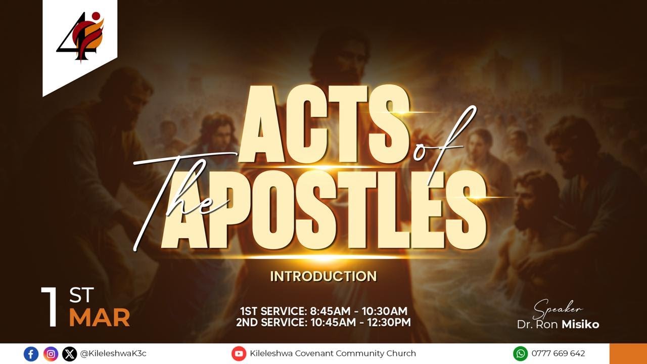 || ACTS OF THE APOSTLE || DR RON MISIKO  -  10.45 AM - 12.30 PM|| 1ST MARCH 2026