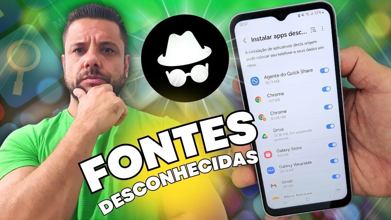 COMO ATIVAR AS FONTES DESCONHECIDAS E PERMITIR A INSTALAÇÃO DE APPS NO CELULAR SAMSUNG GALAXY A14