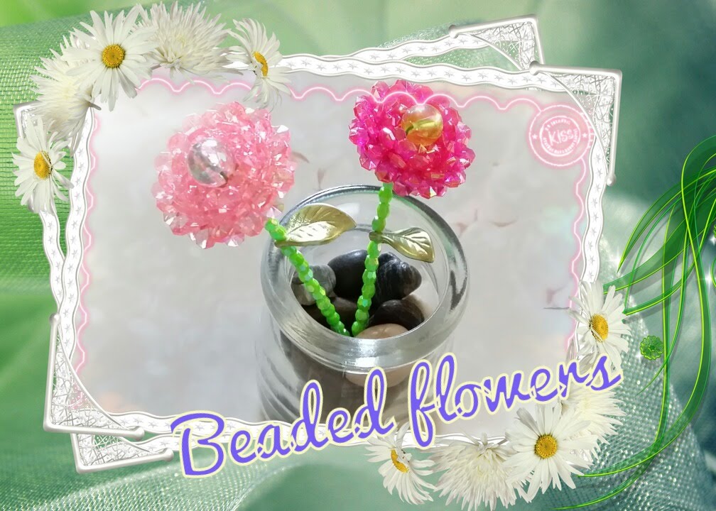 Diy beading tutorial - beaded flower