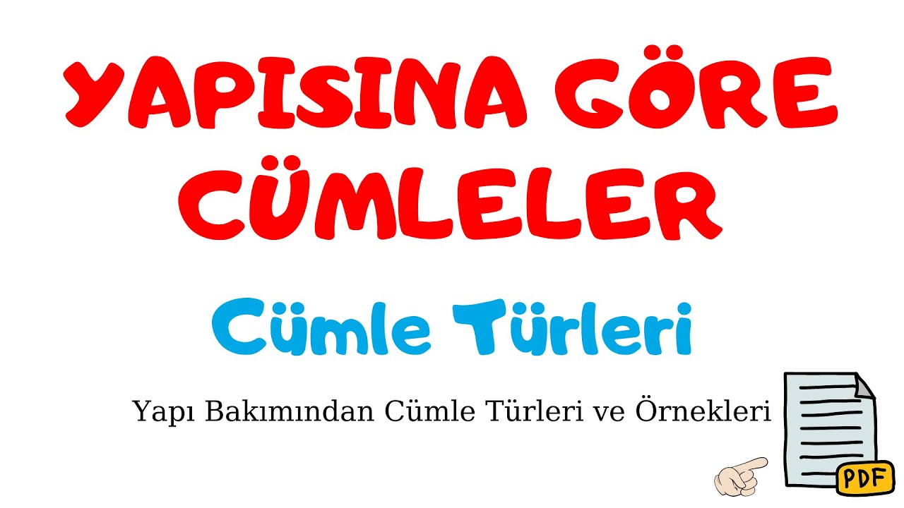 YAPISINA GÖRE CÜMLELER - Cümle Türleri 1 (Basit, Birleşik, Sıralı ve Bağlı Cümleler)