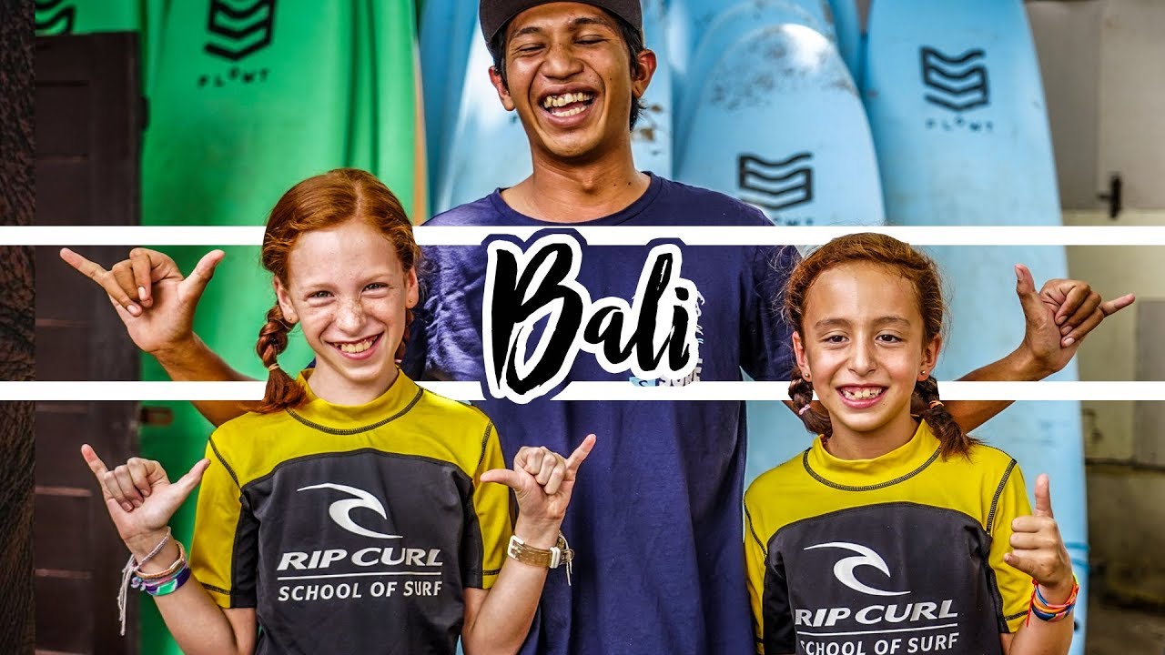 Bali with Kids - Rip Curl Surf School - World School Video