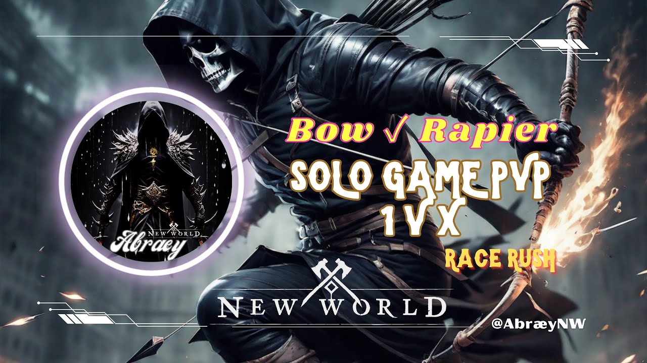 New World - PVP - Bow & Rapier - Influence Race '1v1' and 'Duel' Mixed - Assassin Mechanic Gameplay