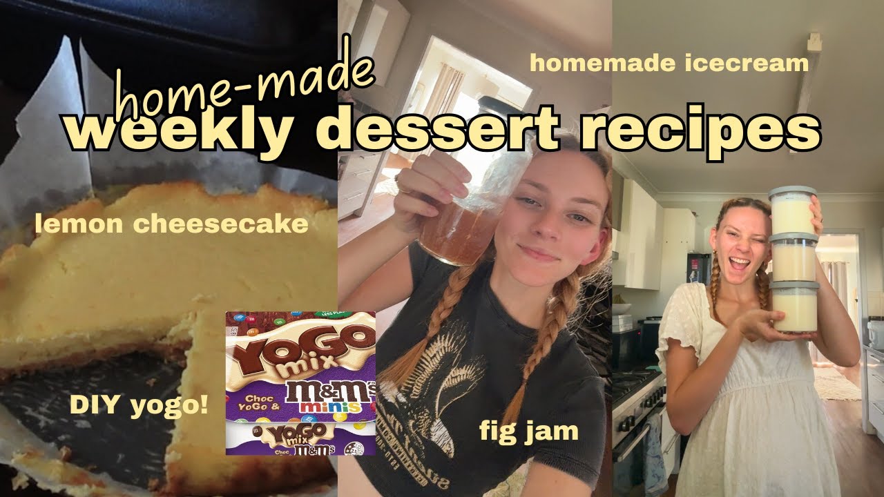 dessert meal prep 🍰 | lemon cheesecake, DIY yogo, homemade icecream, fig jam
