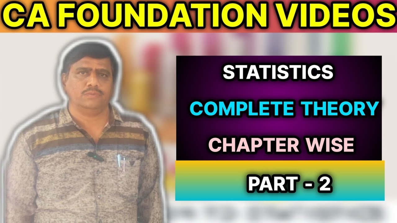 Statistics Theory Marathon | Full Revision CA FOUNDATION  #statistics #cafoundation  #cainter #cma 