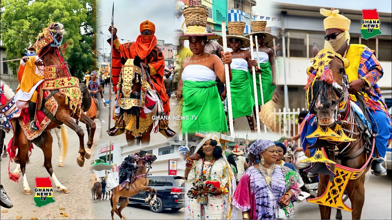 BEAUTIFUL CULTURE: Watch Muslim Chiefs sit on Horses to display their tradition on Ramadan at Accra