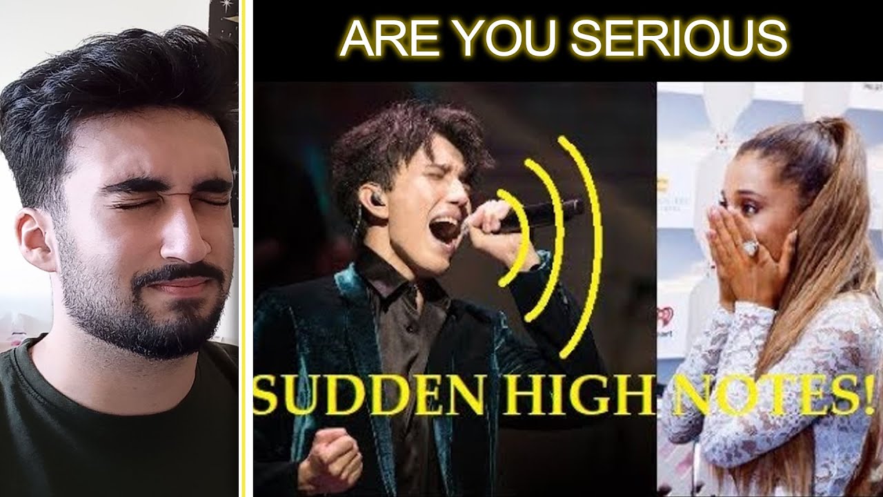 HORRIBLE SINGER Reacts to SUDDEN HIGH NOTES! - Famous Singers pt 2