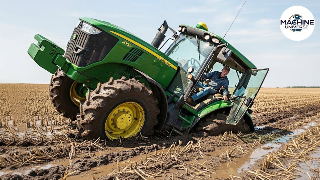 Unbelievable Tractor Stuck in Mud Moments | Extreme Heavy Equipment fails #4