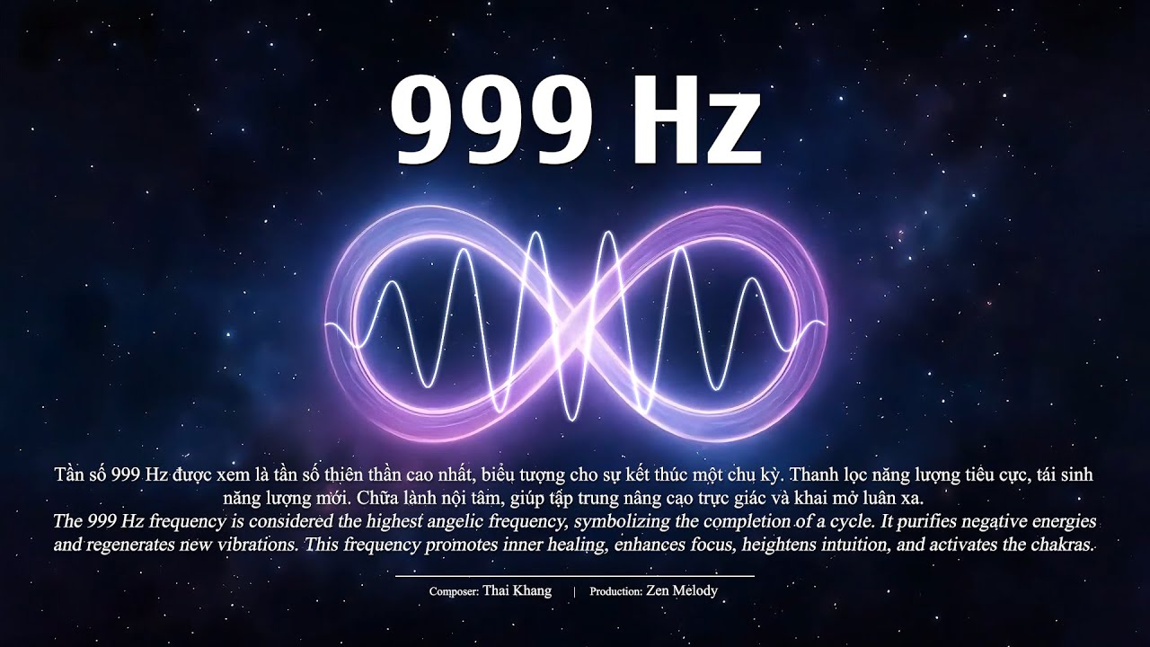 999Hz • Thanh lọc và tái sinh năng lượng vũ trụ | Healing Frequency for Spiritual Awakening