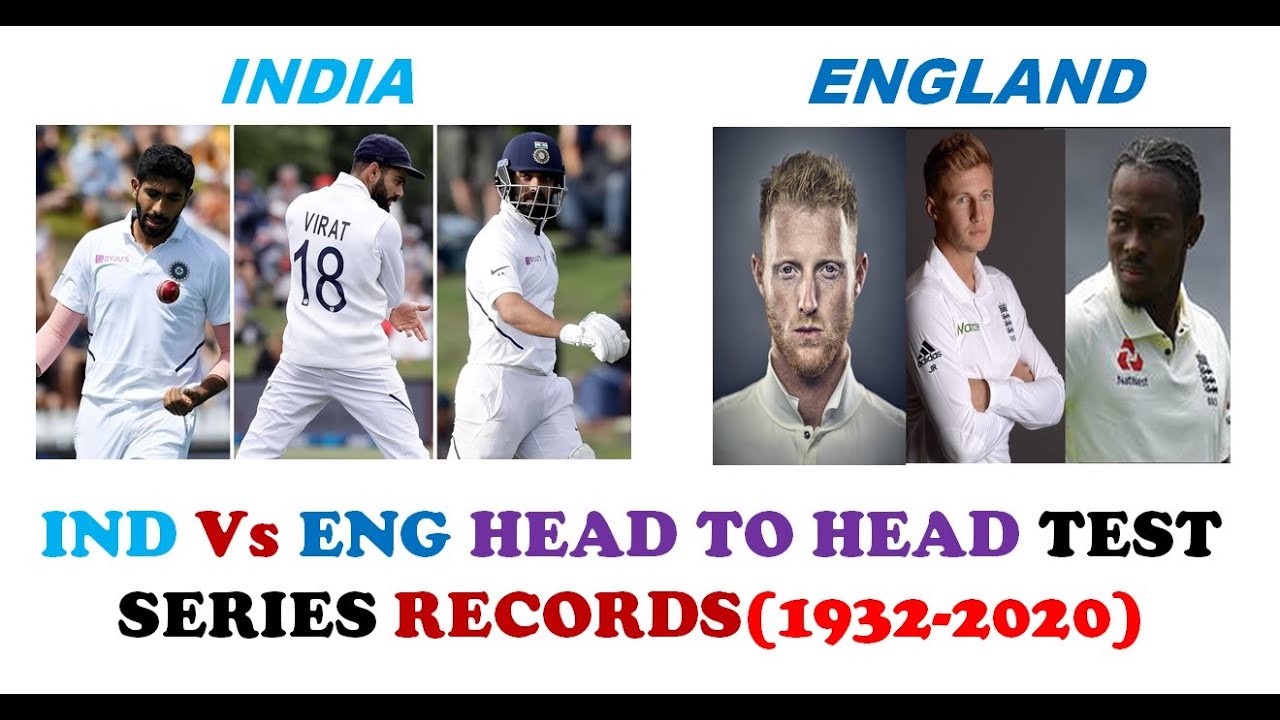 India Vs England Head to Head Test Series Records (1932-2020) | combominds