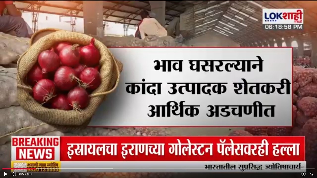 Lokshahi Marathi Special Report |  भाव घसरल्याने कांदा उत्पादक शेतकरी आर्थिक अडचणीत