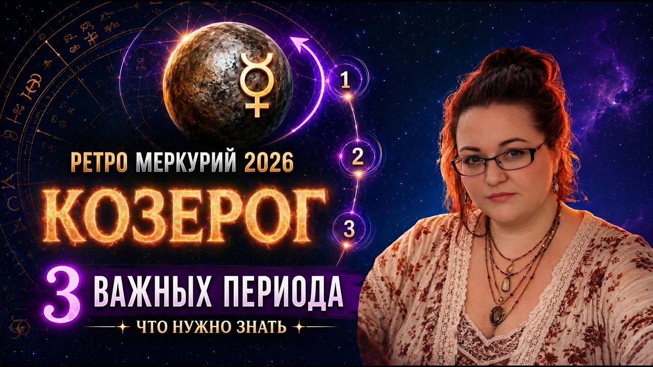 КОЗЕРОГ Ретро Меркурий 2026: Контроль — иллюзия. Что случится, если довериться потоку