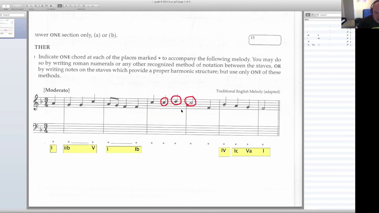 ABRSM Theory grade 6 Q1