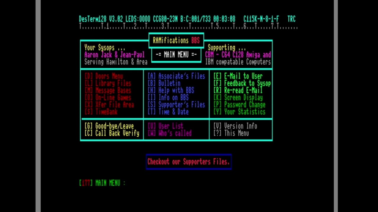 World First!  Commodore 128 EBBS 4.9 RAMifications Running After 30 Years