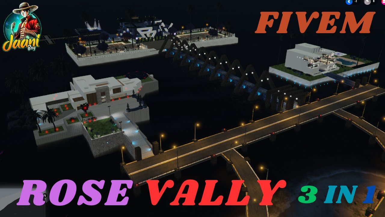 Fivem Rose Valley (Logo) With 3 Houses - Fivem MLO/Custom Fivem Villa