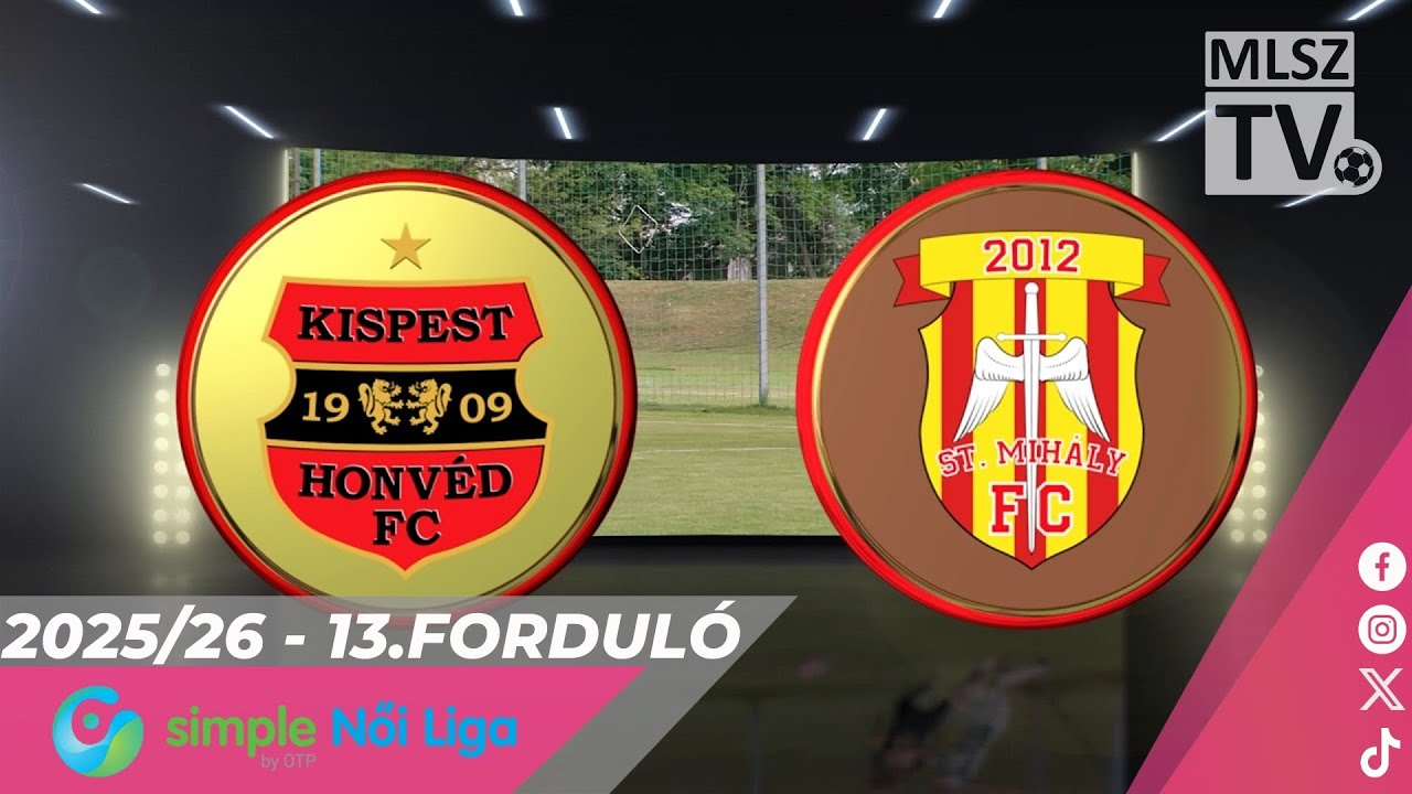Budapest Honvéd FC - KÉSZ-St. Mihály-Szeged | 2-0 | Simple Női Liga | 13. forduló | MLSZTV