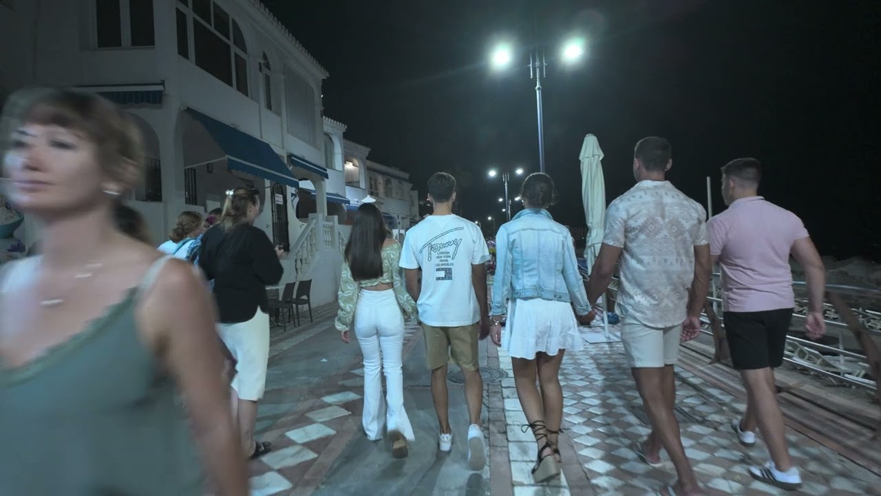 Benalmádena (Spain) promenade at Night - July 2024
