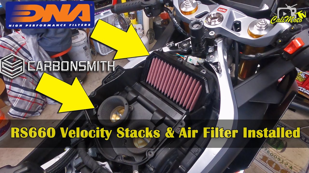 2021 Aprilia RS660 | Carbon Smith Velocity Stack & DNA Filter Install