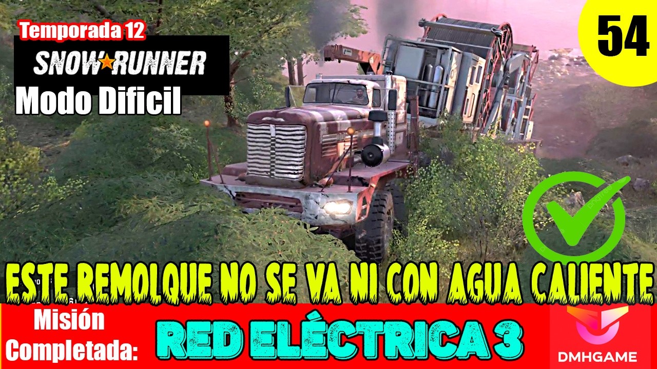 SNOWRUNNER Gameplay Español EP 54 -  Carolina del Norte - Misión COMPLETADA: CABLES DE LA LUZ 3