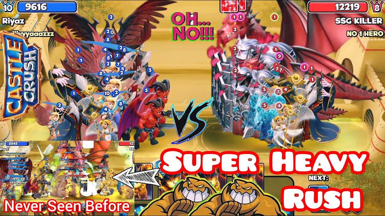 Castle Crush 🔥 SUPER HEAVY RUSH 🔥 NEVER SEEN BEFORE 🔥 DISASTER ATTACKS 🔥 Castle Crush Gameplay
