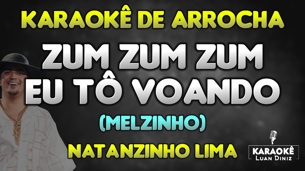 Karaokê de Arrocha - Zum Zum Zum Eu Tô Voando (Melzinho) - Natanzinho Lima - Playback Com Letra