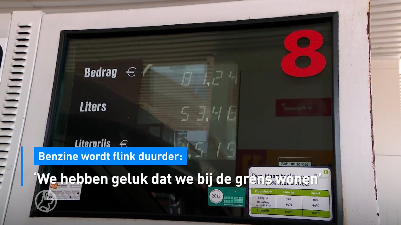 🚗 Benzine wordt flink duurder: 'We hebben geluk dat we bij de grens wonen' | Hart van Nederland