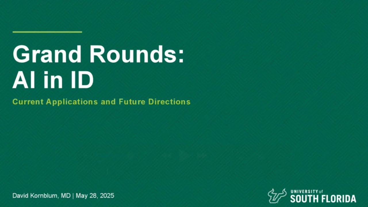 AI in Infectious Diseases -- David Kornblum, MD