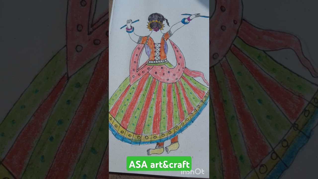 TCC higher grade exam##paper-3, memory drawing##dancing girl##simple way##full marks pakka👍👍💃💃