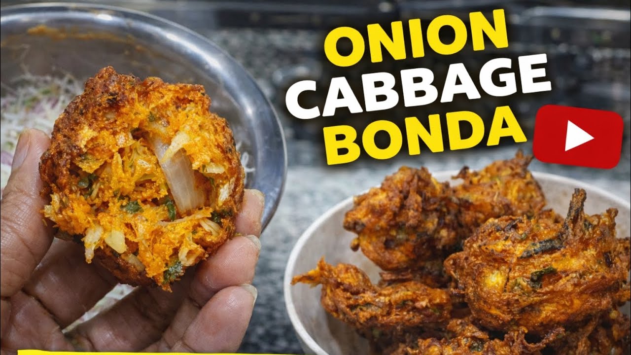 Crispy Onion Cabbage Bonda That Disappears in Minutes 😍