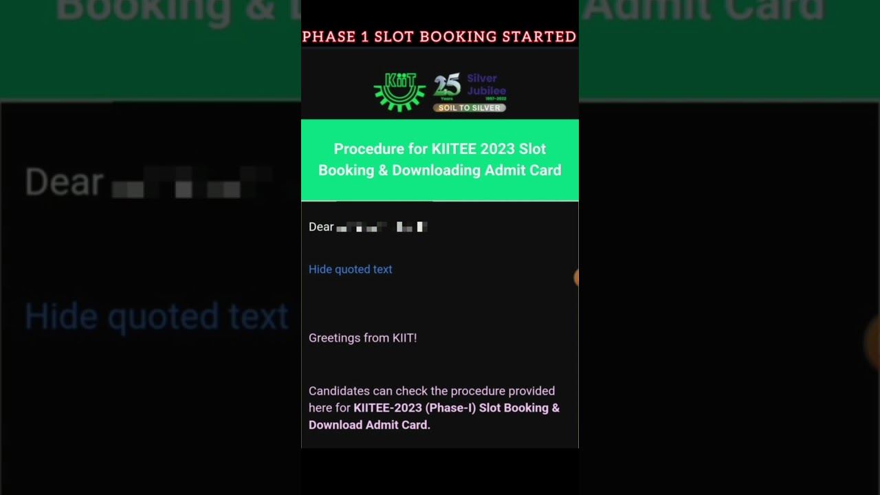 KIITEE 2023 PHASE 1 SLOT BOOKING START FROM 1 APRIL |KIITEE UPDATE | #kiitee #kiituniversity #2023