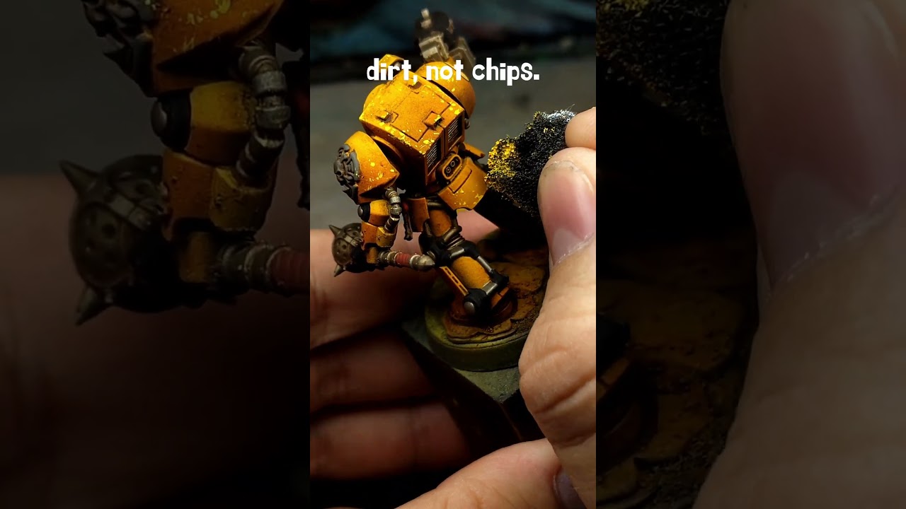 Easy Chipping for Space Marine  #warhammer40k #miniaturepainter #warhammer #tutorial