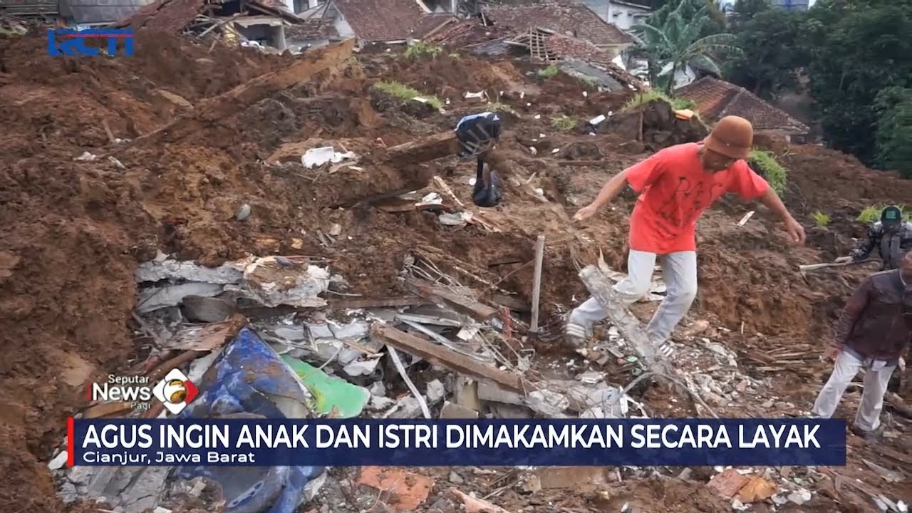 Pria Nekat Cari Anak dan Istri yang Tertimbun Longsor Akibat Gempa Cianjur #SeputariNewsPagi 24/11