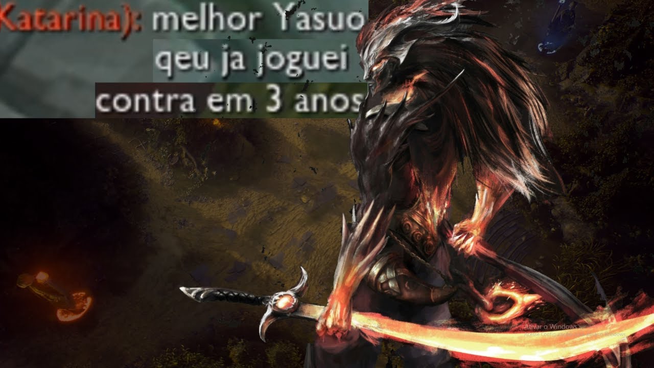 yasuo mid, mas ninguém do meu time levanta e ainda falam que eu sou o melhor yasuo de todos.
