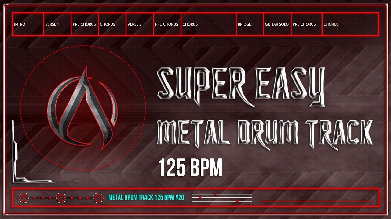 Super Easy Metal Drum Track 125 BPM | Preset 3.0 | Reissued (HQ,HD)