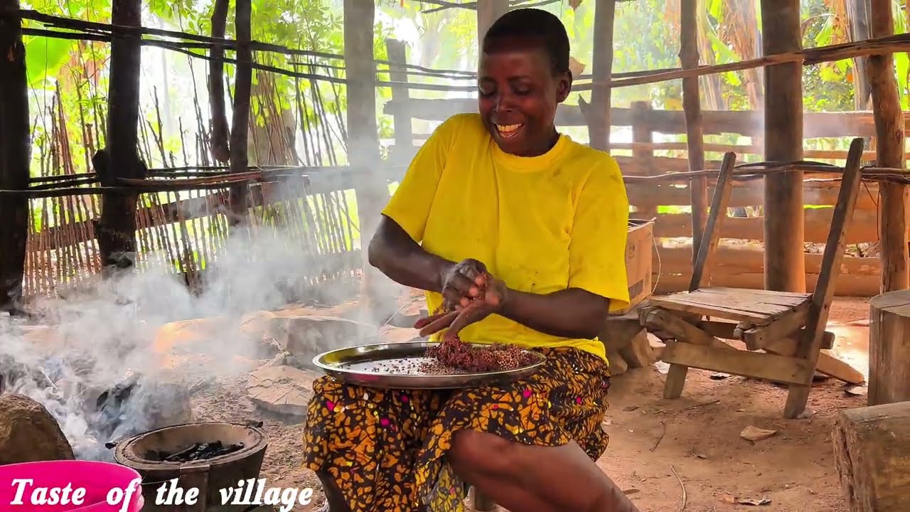 Typical African village life / Cooking authentic village food for breakfast in rural Africa