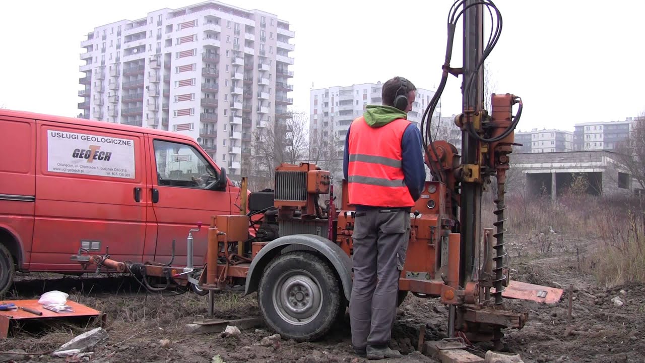 Geologia Kraków - wiercenie wiertnicą mechaniczną RSB 0/1.4