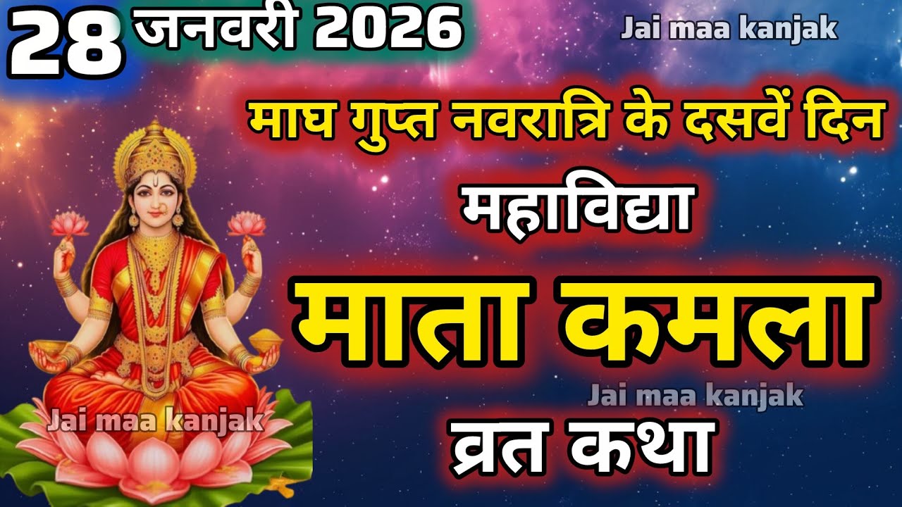 माघ गुप्त नवरात्रि के दसवें दिन महाविद्या मां कमला देवी की कथा | Gupt Navratri ki Katha Day 10