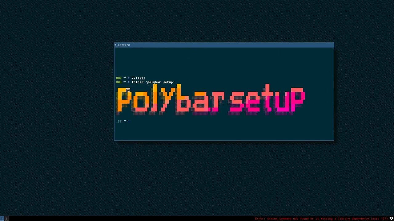 Let's Linux #010: Polybar setup
