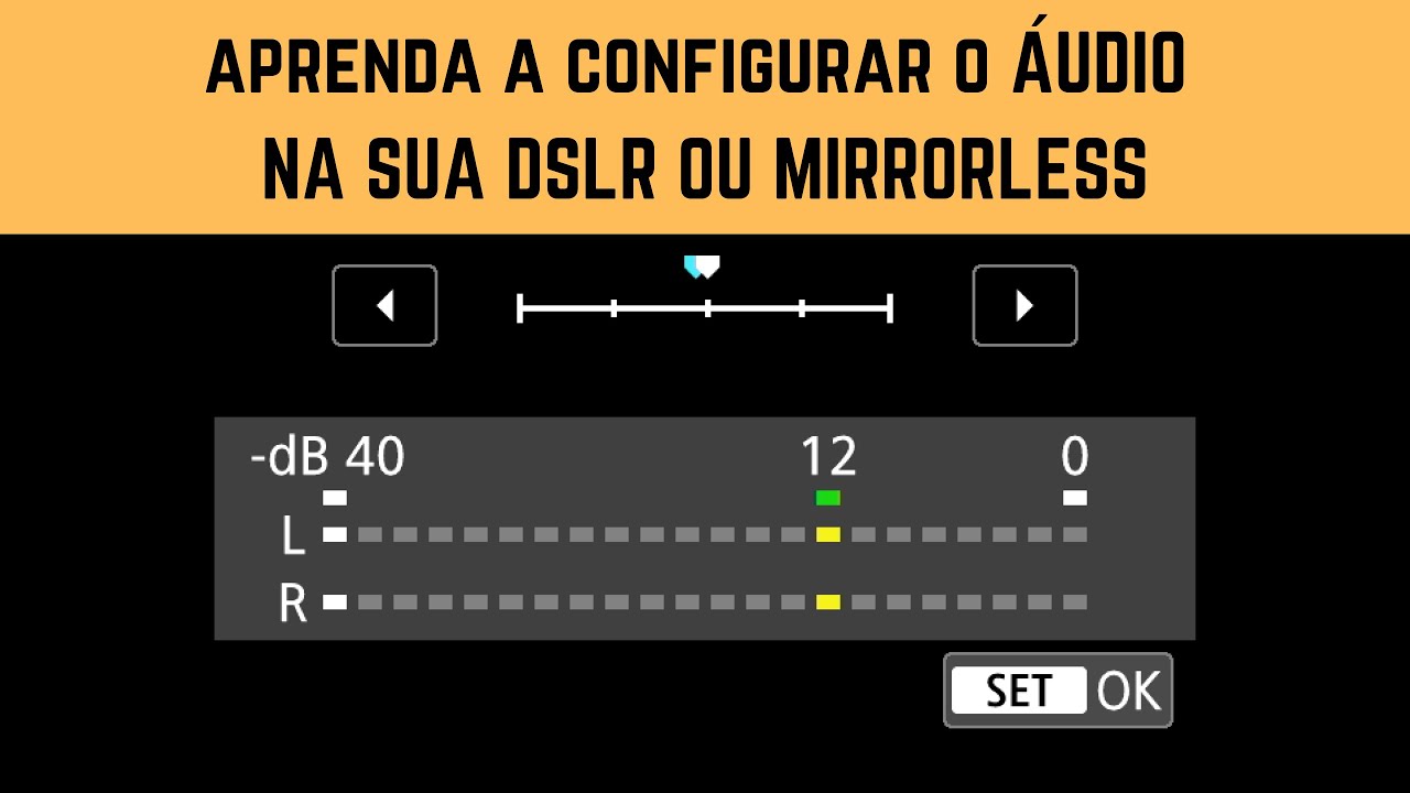 Como configurar o Áudio nas câmeras DSLR e Mirrorless