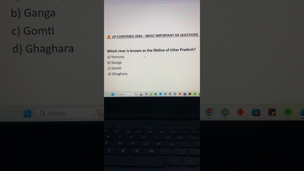 UP Constable GK ⚡1 Question = 1 Selection Step ✅ #UPConstable#UPConstable2026#uppolice #upboard