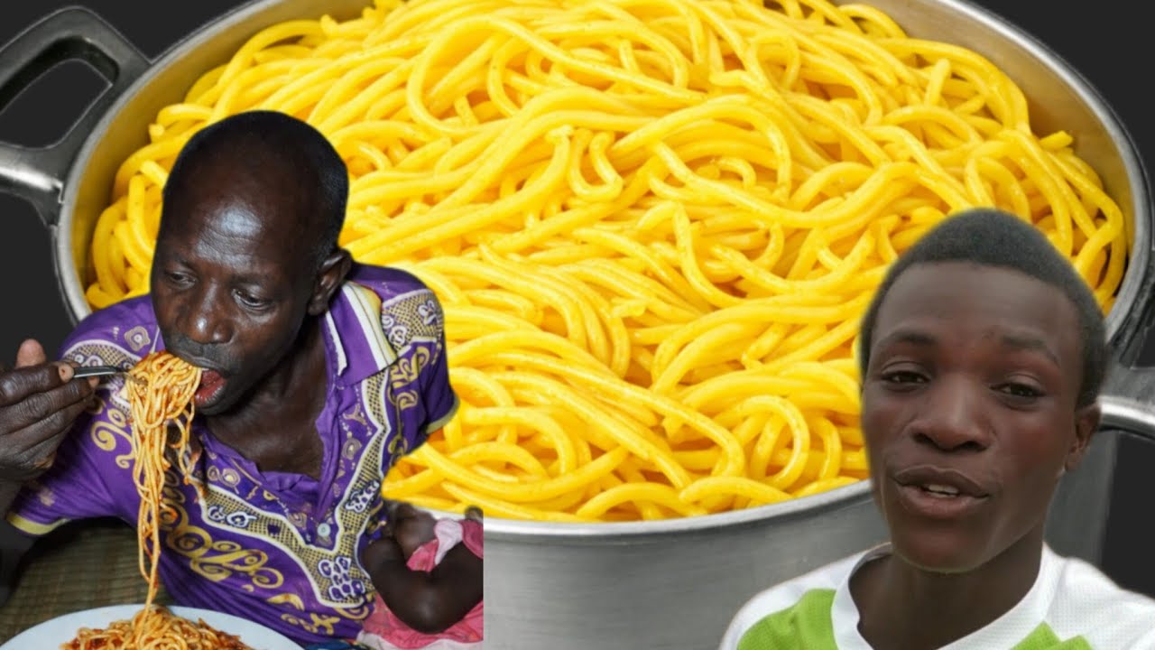 Provando macarrão 🍝 pela primeira vez na África