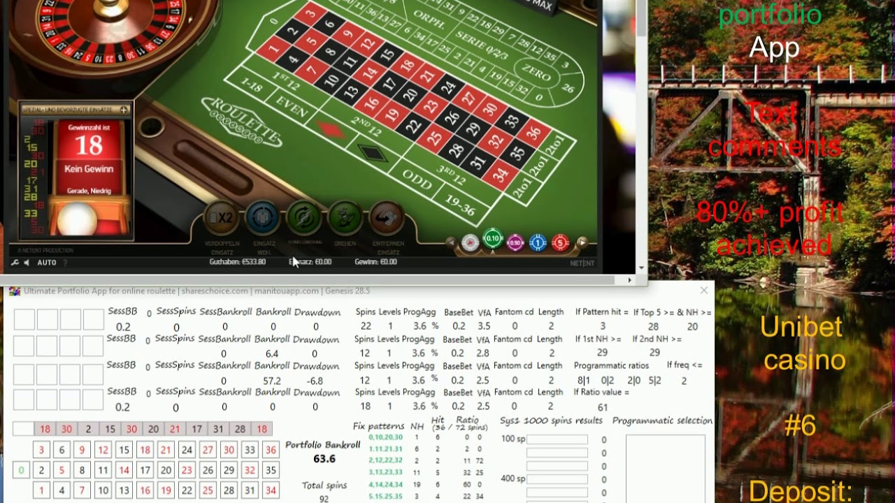 Ultimate portfolio App | LIVE play #6 Unibet casino  | online roulette systems