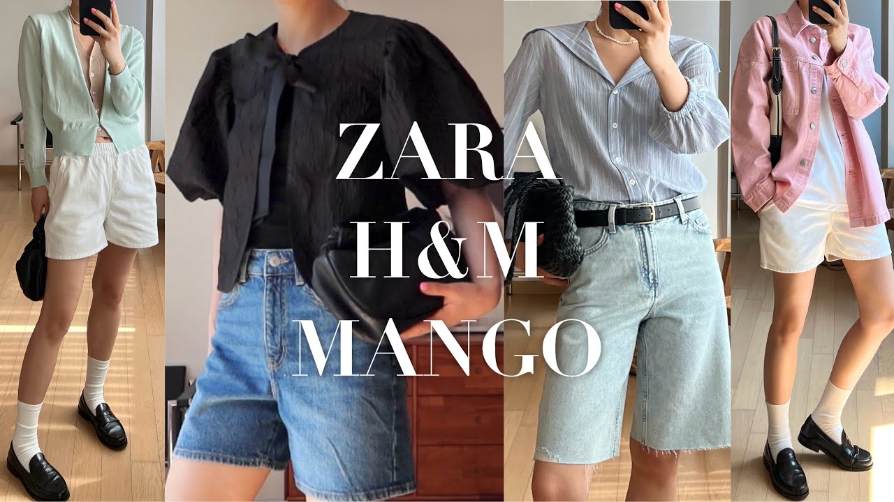 (HAUL) SPA 브랜드 이렇게 입어도 예뻐요! 다양한 데님 쇼츠 룩! /데일리룩, 자라, 망고, H&M /zara, mango