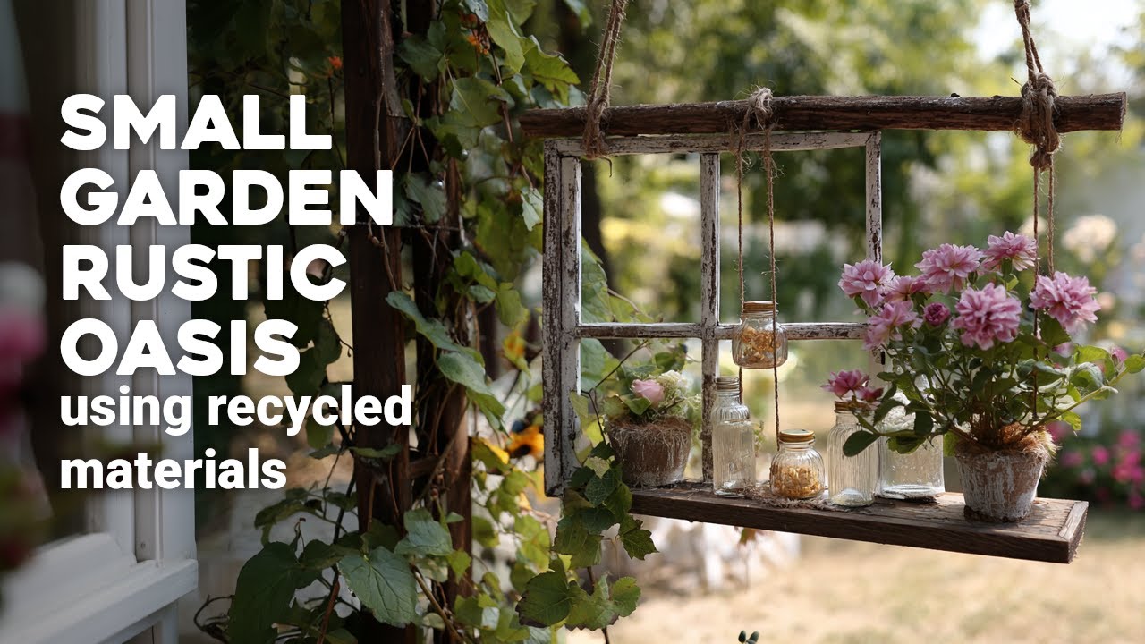 🪴 Creative Rustic Garden Oasis Using Recycled Materials: Small Garden Ideas