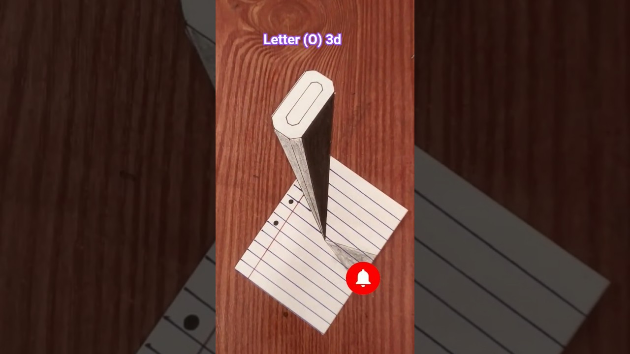 3D Letter (O).. #3d #foryou #drawing #art#new #youtubeshorts #trending #shorts#ytshorts #youtuber