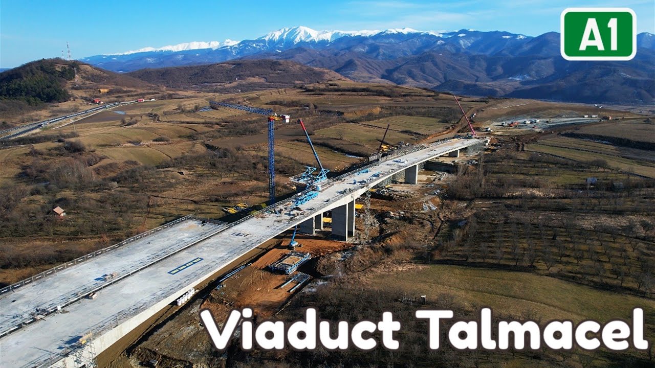 Autostrada A1 Sibiu Boita Viaduct Talmacel | Stadiu lucrari 11.02.2022