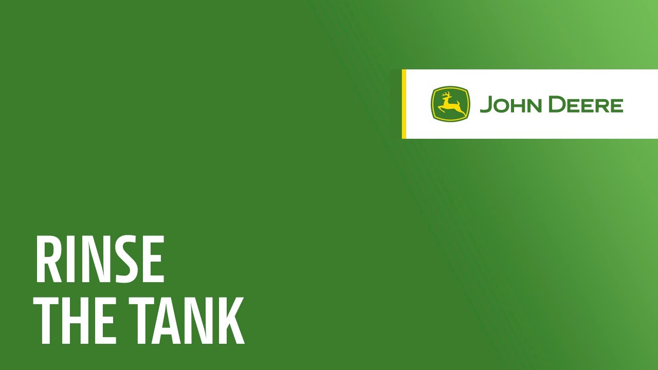 How to Rinse the Tank | John Deere 8RX Tractors with ExactRate&trade; Tractor Tanks