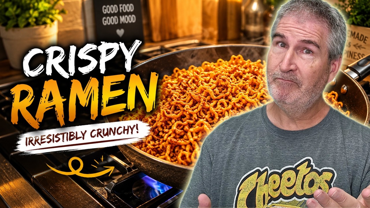 Making Tasty, Crispy Ramen Noodles - Old Nerd Kitchen 🍜😮