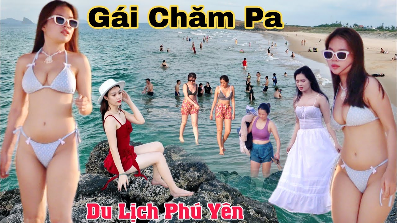 Du Lịch Phú Yên Bỏng Mắt Với Các Cô Gái Xứ Chăm Pa tắm biển