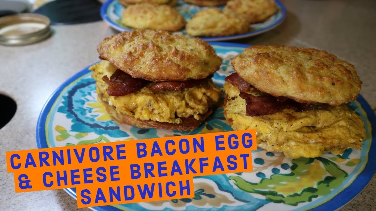 CARNIVORE BISCUITS/BUNS - THE BEST BREAKFAST SANDWICH EVER! KETO APPROVED FAT FLOUR